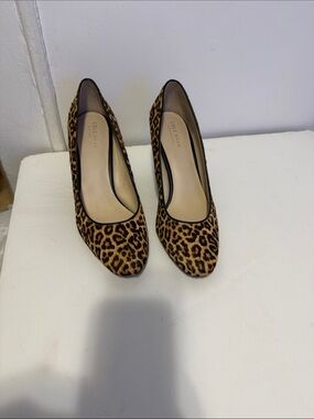 Cole Haan Leopard-Print Pointed Toe Pumps - Tan & Black excellent condition